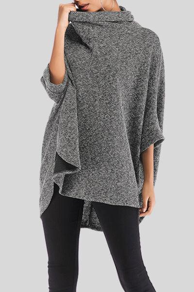 Turtleneck Batwing Sleeve Sweater Tops Trendsi   