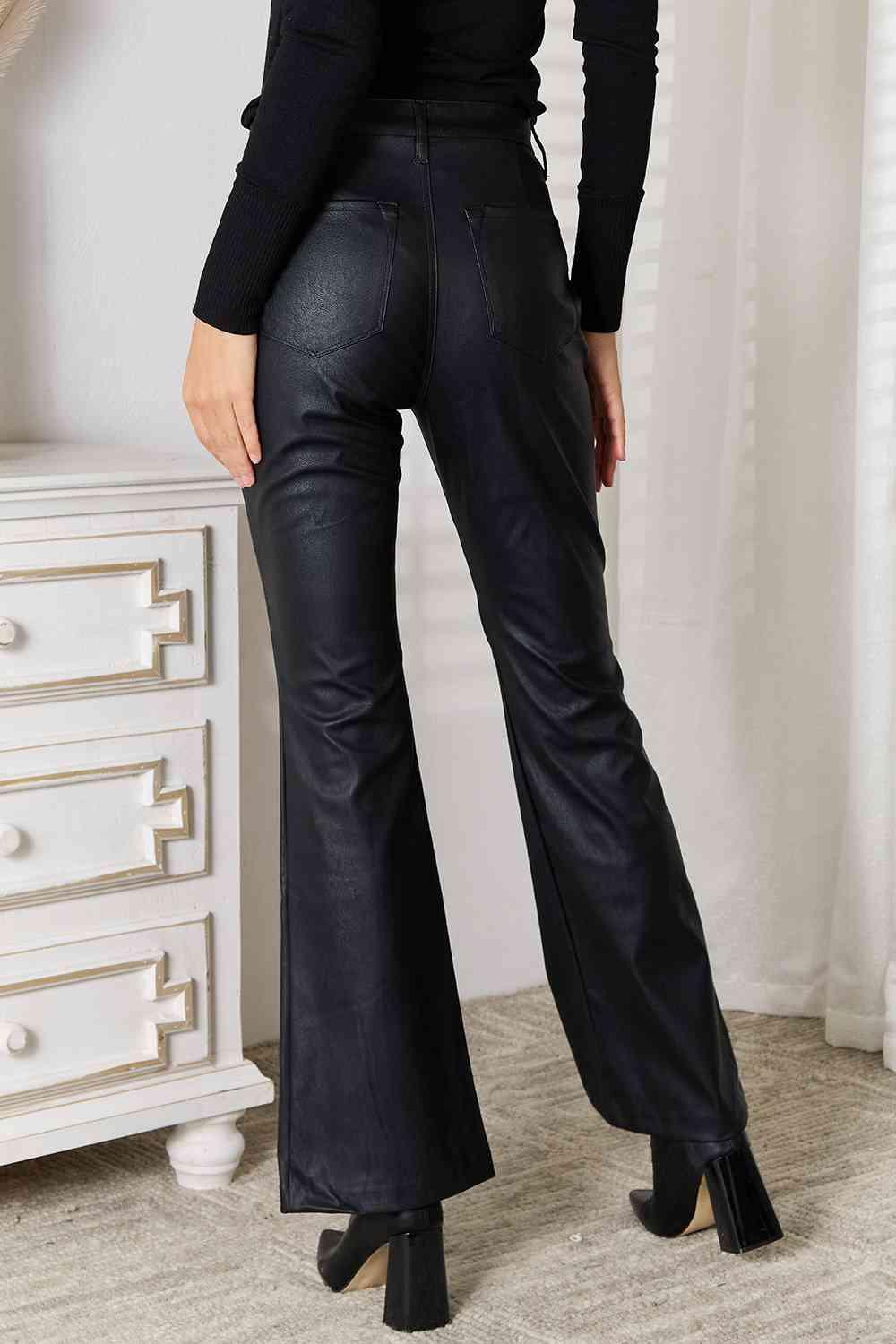 Kancan Slit Flare Leg Pants Pants Trend   