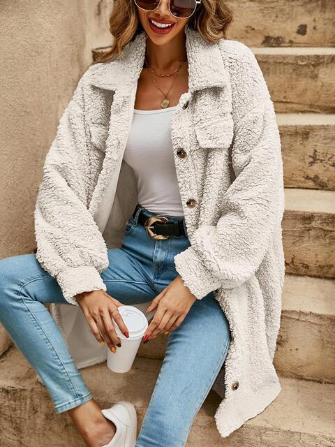 Collared Button Down Cozy Coat Coats Trend   