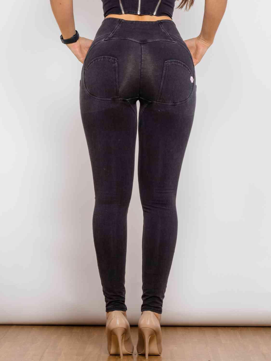 Zip-Up Skinny Jeans Jeans Trendsi   