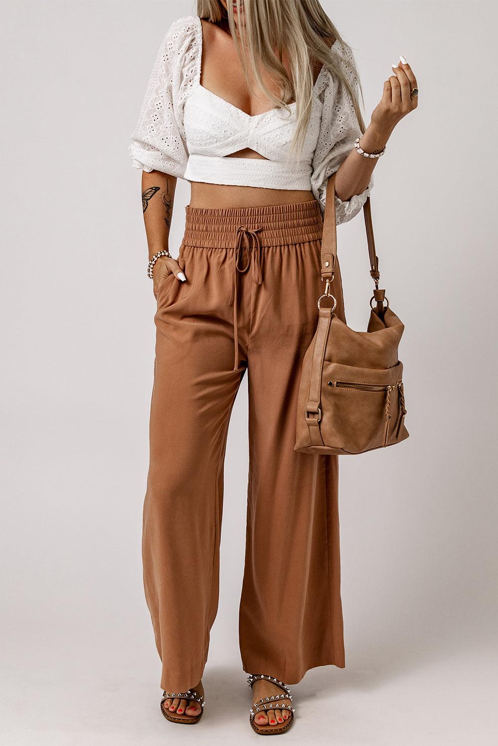 Sweetheart Neckline Eyelet Crop Top in White Tops White   