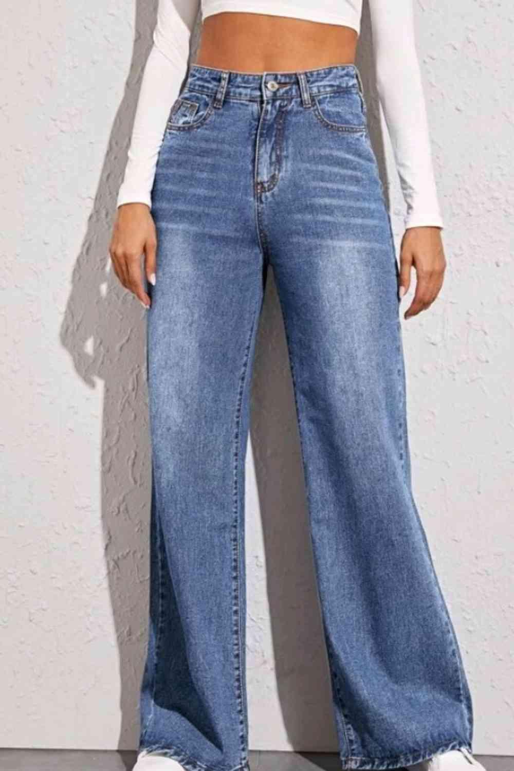 High Waist Wide Leg Jeans Jeans Trend   