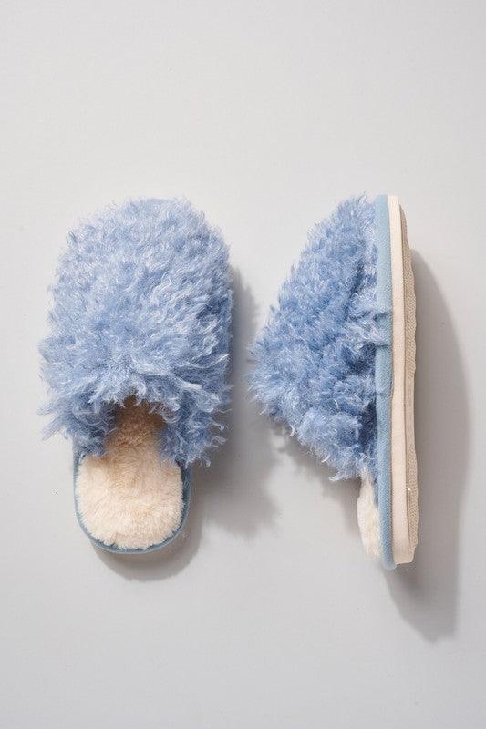 Faux Sherpa Closed Toe Slippers Shoes Avenue Zoe   