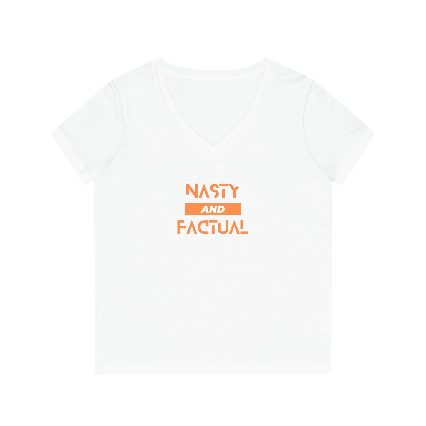 V-Neck T-Shirt For Women - Nasty and Factual T-Shirts Habits affär White S 