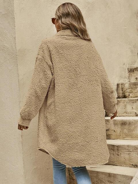 Collared Button Down Cozy Coat Coats Trend   