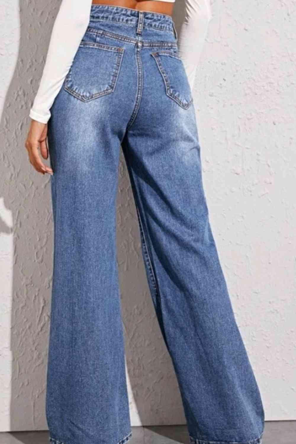 High Waist Wide Leg Jeans Jeans Trend   