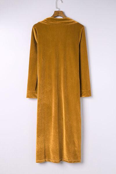 Velvet Cardigan with Pockets Cardigans Trend   