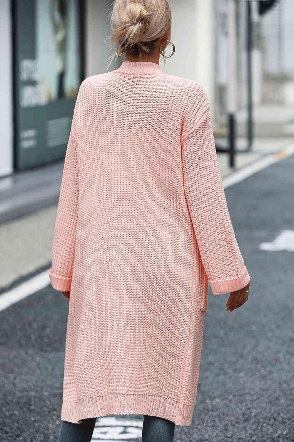 Lightweight Cardigan with Pocket Cardigans Trendsi   