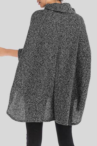 Turtleneck Batwing Sleeve Sweater Tops Trendsi   
