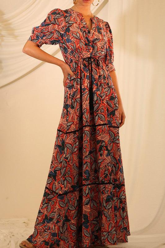 Printed Tassel Maxi Dress Dresses MULLA   