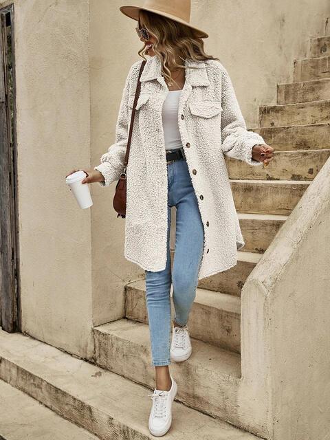 Collared Button Down Cozy Coat Coats Trend   