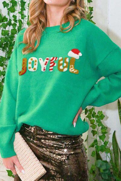 JOYFUL  Dropped Shoulder Sweater Sweaters Trendsi   