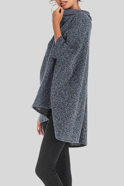 Turtleneck Batwing Sleeve Sweater Tops Trendsi   