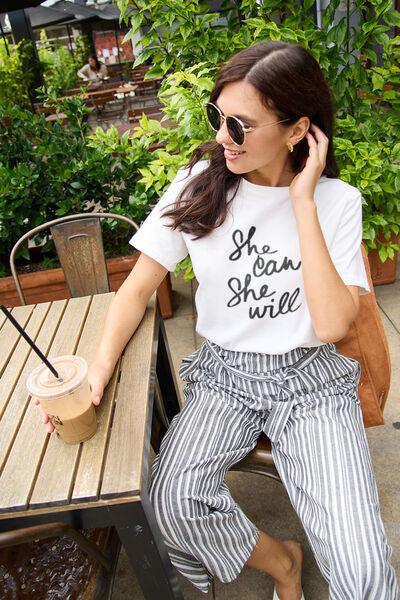 SHE CAN SHE WILL Short Sleeve T-Shirt T-Shirts Trends   