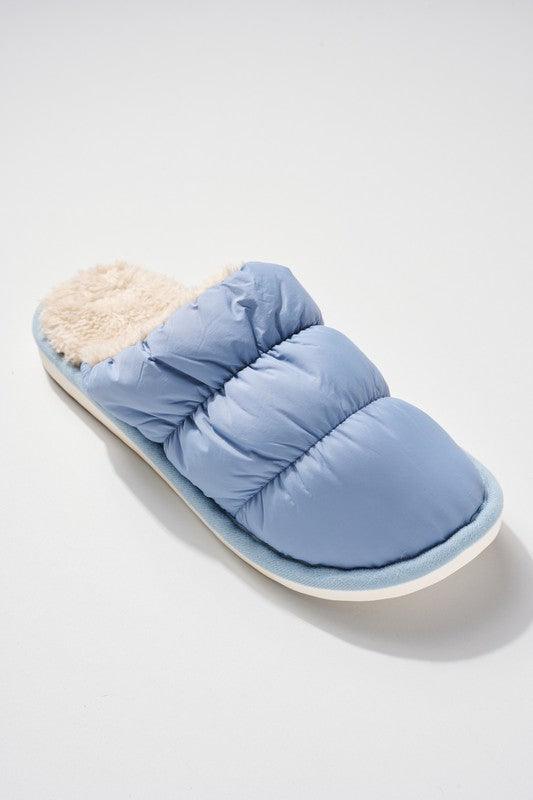 Puffy Faux Fur Lined Slippers Shoes Avenue Zoe   