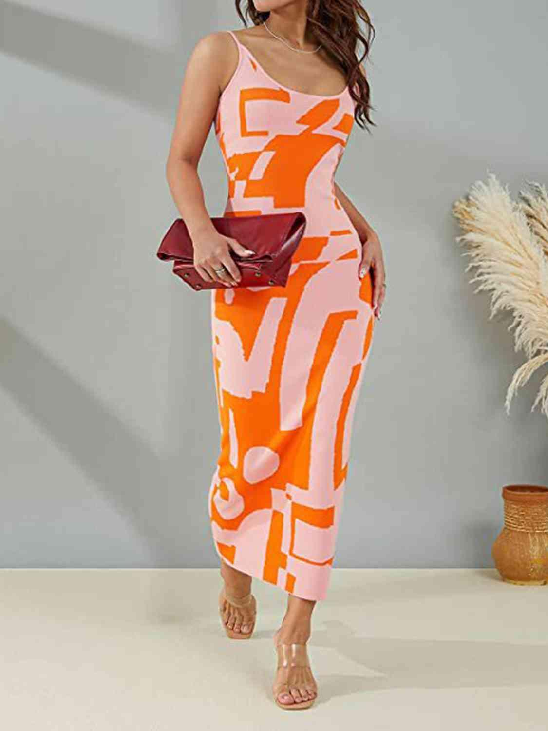 Spaghetti Strap Maxi Sweater Dress Dresses Trendsi   