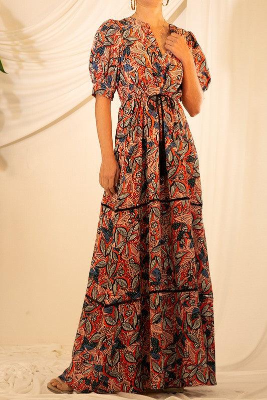 Printed Tassel Maxi Dress Dresses MULLA   