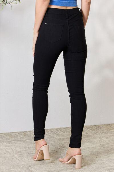 Hyperstretch Mid-Rise Skinny Jeans Jeans Trendsi   