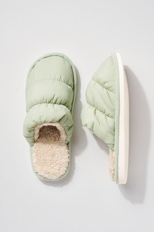 Puffy Faux Fur Lined Slippers Shoes Avenue Zoe   