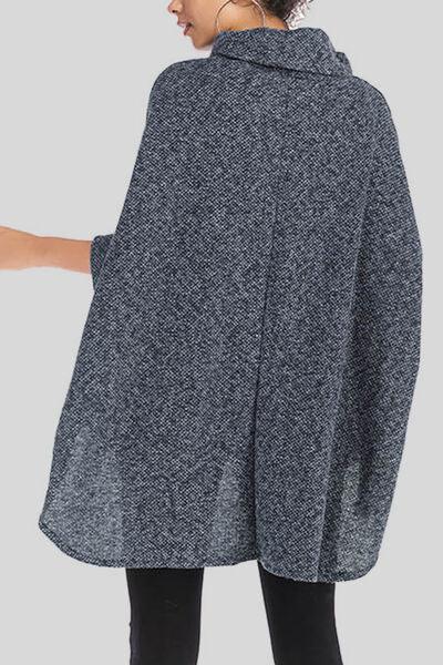 Turtleneck Batwing Sleeve Sweater Tops Trendsi   