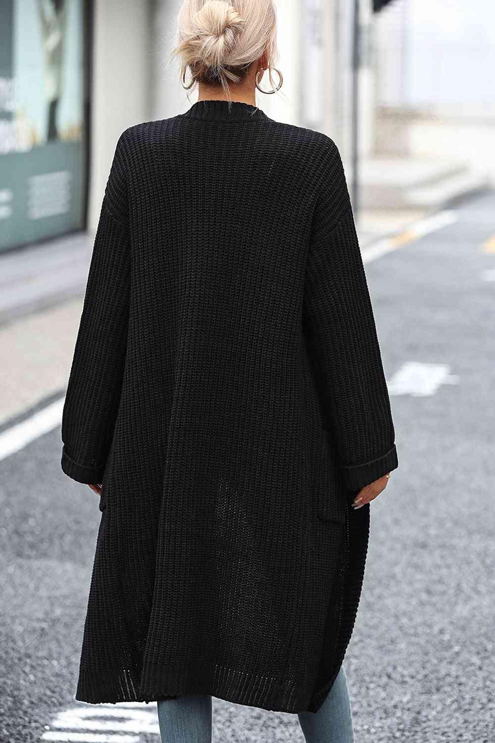 Lightweight Cardigan with Pocket Cardigans Trendsi   