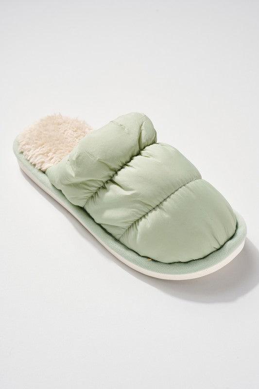 Puffy Faux Fur Lined Slippers Shoes Avenue Zoe   