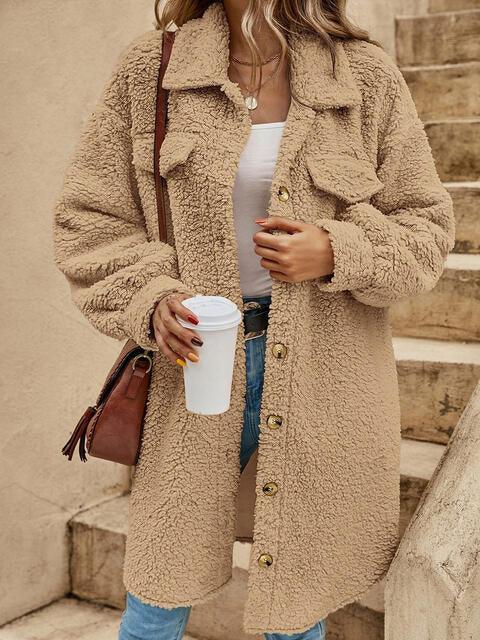 Collared Button Down Cozy Coat Coats Trend   